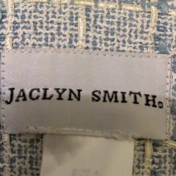 Light Blue Tweed by Jaclyn Smith size 8 Jacket Blazer Excellent Used Condition - Picture 2 of 6